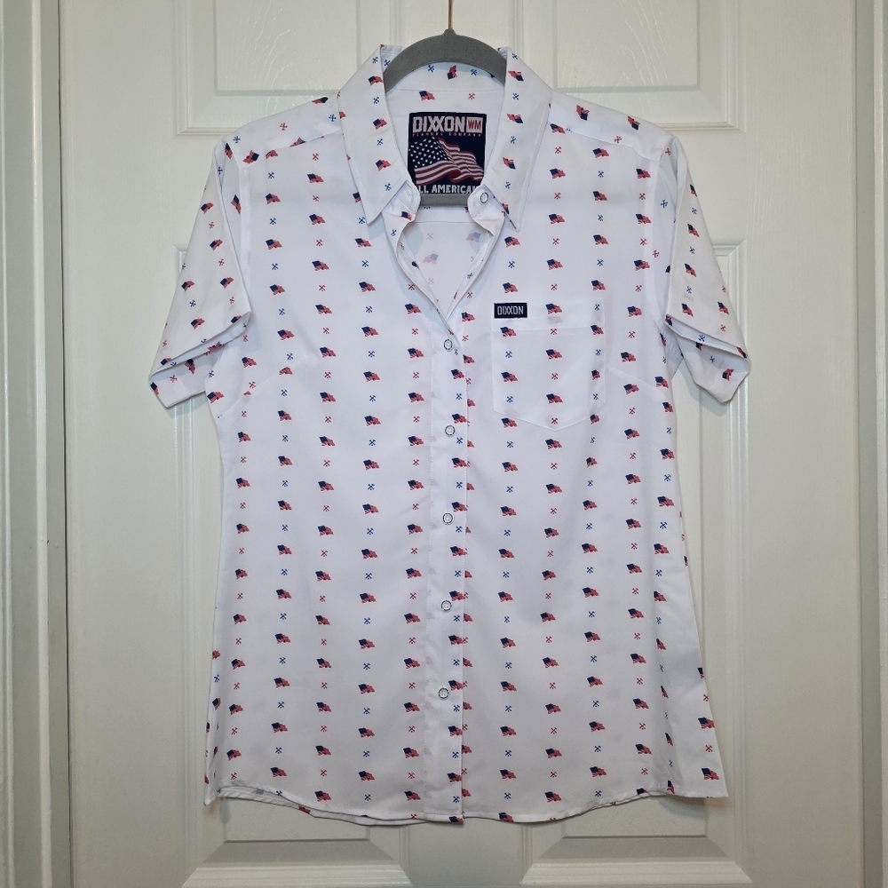 Dixxon All American Women's Button Down Top Sz M